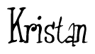 The image is a stylized text or script that reads 'Kristan' in a cursive or calligraphic font.