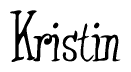 The image is a stylized text or script that reads 'Kristin' in a cursive or calligraphic font.
