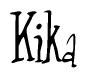 The image is a stylized text or script that reads 'Kika' in a cursive or calligraphic font.