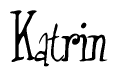 The image is of the word Katrin stylized in a cursive script.
