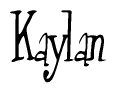 The image contains the word 'Kaylan' written in a cursive, stylized font.