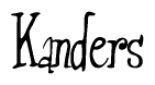 The image is of the word Kanders stylized in a cursive script.