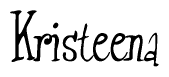 The image is a stylized text or script that reads 'Kristeena' in a cursive or calligraphic font.