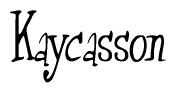The image is of the word Kaycasson stylized in a cursive script.