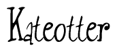 The image contains the word 'Kateotter' written in a cursive, stylized font.
