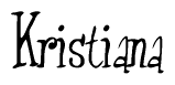 The image contains the word 'Kristiana' written in a cursive, stylized font.