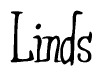 The image is of the word Linds stylized in a cursive script.