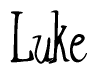 The image contains the word 'Luke' written in a cursive, stylized font.