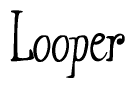 The image contains the word 'Looper' written in a cursive, stylized font.
