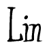 The image is of the word Lin stylized in a cursive script.