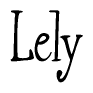 The image is a stylized text or script that reads 'Lely' in a cursive or calligraphic font.