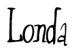 The image contains the word 'Londa' written in a cursive, stylized font.