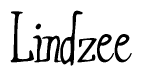 The image is a stylized text or script that reads 'Lindzee' in a cursive or calligraphic font.