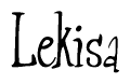 The image contains the word 'Lekisa' written in a cursive, stylized font.