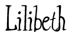 The image contains the word 'Lilibeth' written in a cursive, stylized font.