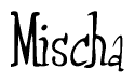 The image is a stylized text or script that reads 'Mischa' in a cursive or calligraphic font.