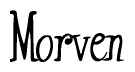 The image is of the word Morven stylized in a cursive script.