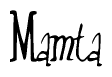 The image contains the word 'Mamta' written in a cursive, stylized font.