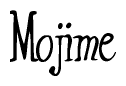 The image is a stylized text or script that reads 'Mojime' in a cursive or calligraphic font.