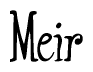 The image is of the word Meir stylized in a cursive script.