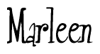 The image is of the word Marleen stylized in a cursive script.