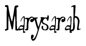 The image contains the word 'Marysarah' written in a cursive, stylized font.