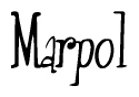The image is a stylized text or script that reads 'Marpol' in a cursive or calligraphic font.