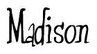 The image is of the word Madison stylized in a cursive script.