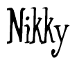 The image contains the word 'Nikky' written in a cursive, stylized font.
