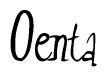 The image is a stylized text or script that reads 'Oenta' in a cursive or calligraphic font.