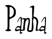 The image is of the word Panha stylized in a cursive script.