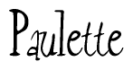 The image contains the word 'Paulette' written in a cursive, stylized font.