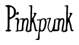 The image contains the word 'Pinkpunk' written in a cursive, stylized font.