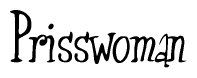 The image is a stylized text or script that reads 'Prisswoman' in a cursive or calligraphic font.