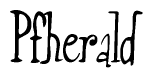 The image contains the word 'Pfherald' written in a cursive, stylized font.