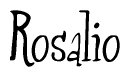 The image is of the word Rosalio stylized in a cursive script.