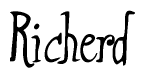The image is of the word Richerd stylized in a cursive script.