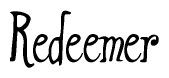 The image contains the word 'Redeemer' written in a cursive, stylized font.