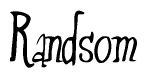 The image is a stylized text or script that reads 'Randsom' in a cursive or calligraphic font.