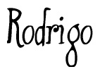 The image contains the word 'Rodrigo' written in a cursive, stylized font.