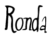 The image contains the word 'Ronda' written in a cursive, stylized font.