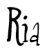 The image is of the word Ria stylized in a cursive script.