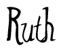 The image is a stylized text or script that reads 'Ruth' in a cursive or calligraphic font.