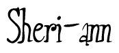 The image contains the word 'Sheri-ann' written in a cursive, stylized font.