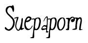The image is a stylized text or script that reads 'Suepaporn' in a cursive or calligraphic font.