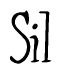 The image contains the word 'Sil' written in a cursive, stylized font.