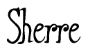 The image contains the word 'Sherre' written in a cursive, stylized font.