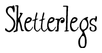 The image is of the word Sketterlegs stylized in a cursive script.