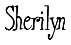 The image contains the word 'Sherilyn' written in a cursive, stylized font.