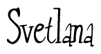 The image is a stylized text or script that reads 'Svetlana' in a cursive or calligraphic font.